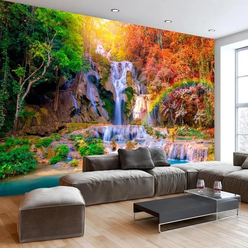 Fotomurale adesivo  Tat Kuang Si Waterfalls  Larghezza x Altezza Home decor 98x70