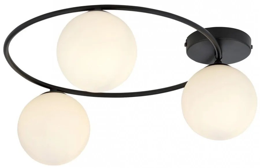 Lampada da soffitto in acciaio SOPRA 3 da interno 3xE14 Colore del corpo Nero e Bianco