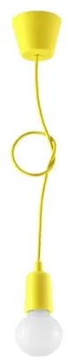 Lampadario a sospensione con filo DIEGO 1xE27/60W/230V giallo