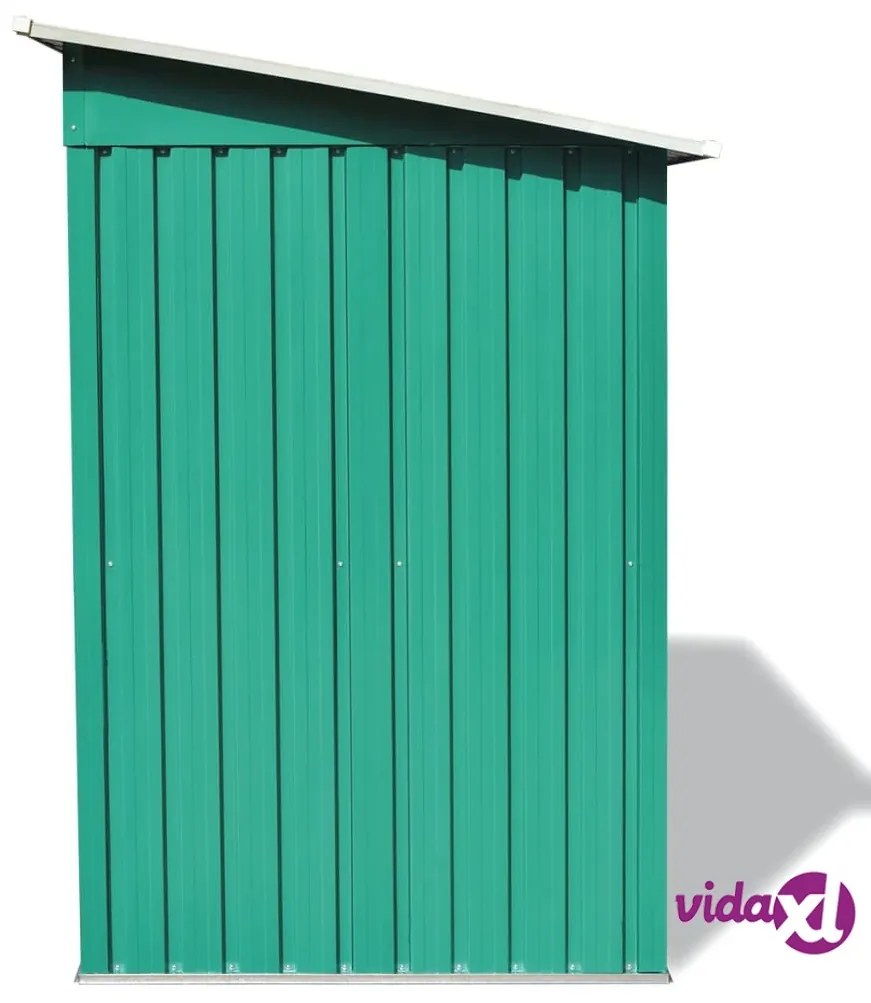 vidaXL Capanno da Giardino Verde Metallo