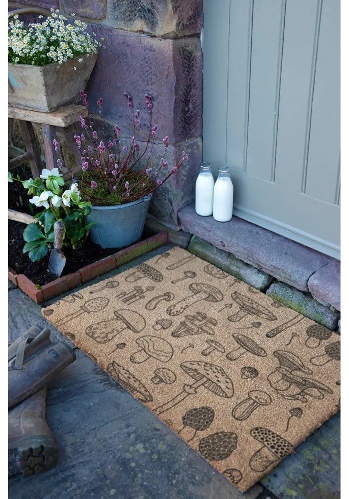 Zerbino in fibre di cocco 40x60 cm Mushrooms – Artsy Doormats