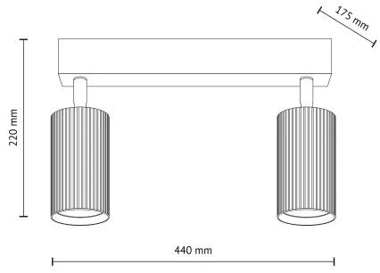Faretto TUNE 2xGU10/10W/230V nero/marrone