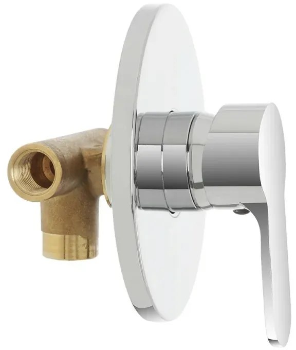 Set miscelatori lavabo bidet e doccia incasso in ottone cromato Zoe