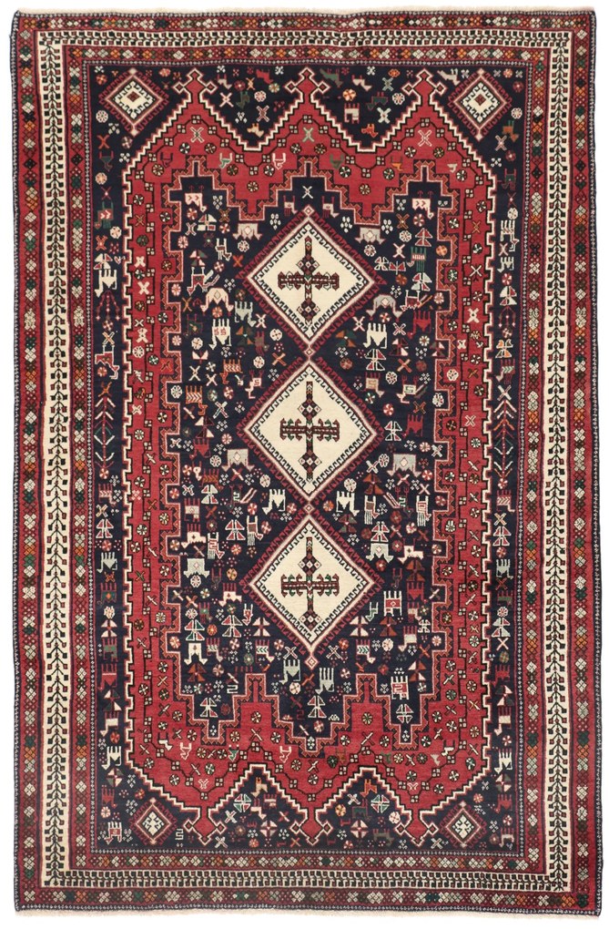Afshar Tappeto 160x250 (Iran) Annodato A Mano