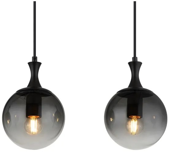 Globo 15885-4H - Lampadario a sospensione con filo DALTON 4xE27/10W/230V nero