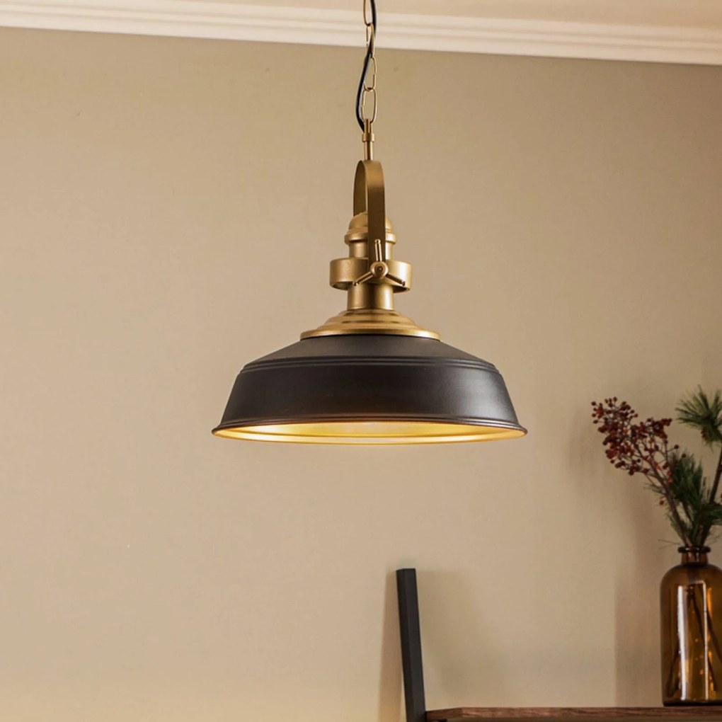 Lampada a sospensione AV-4106-M32-BSY Avonni, dimmerabile, Nero, Soggiorno / Sala da pranzo, Metallo, Lampada a sospensione
