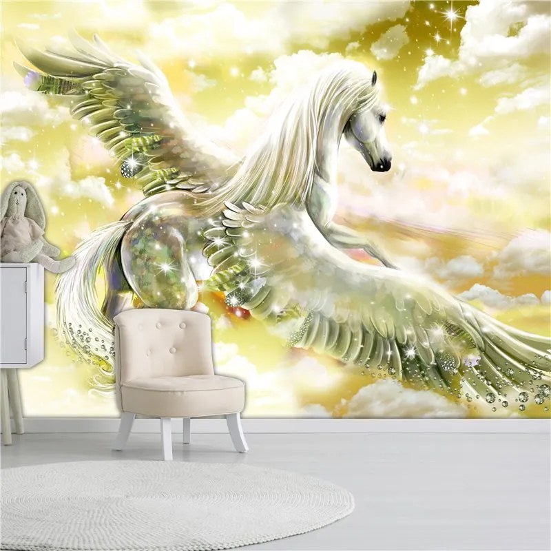 Fotomurale  Pegasus (Yellow)  Colore Giallo, Dimensioni e Misure 250x175