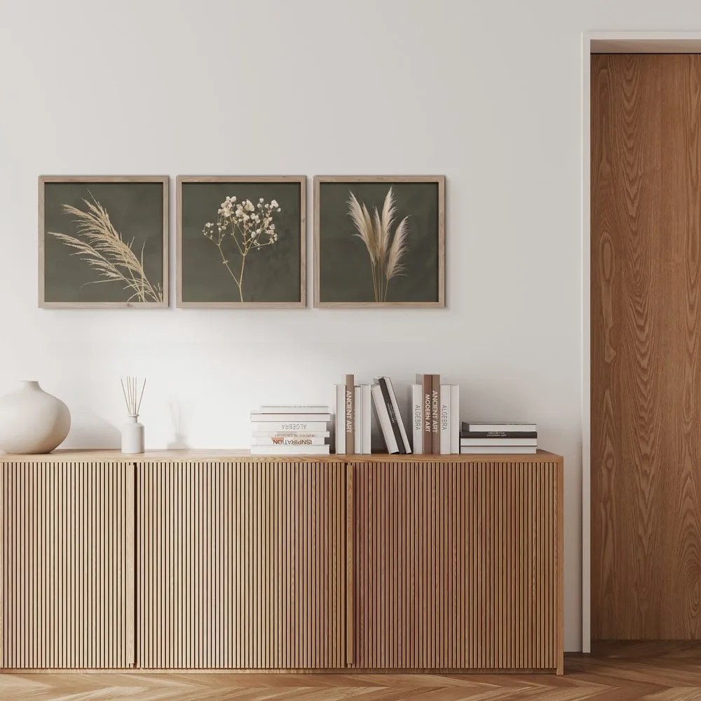 Set di dipinti 3 pz 30x30 cm Pampas – Styler