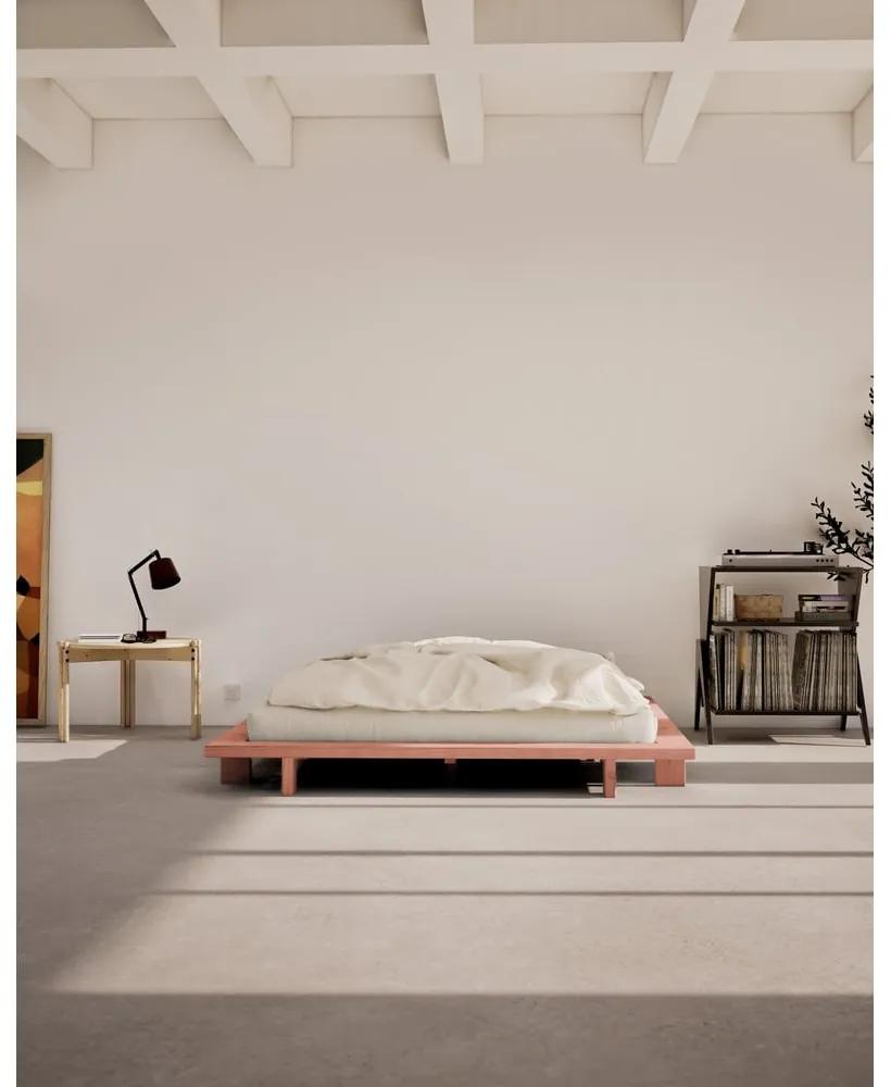 Letto matrimoniale in legno di pino rosa chiaro con griglia 180x200 cm Japan - Karup Design