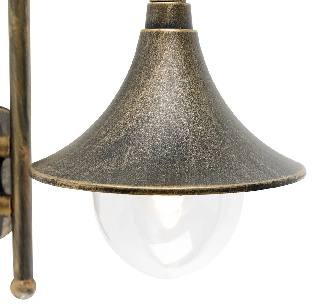 Lampada da parete per esterni intelligente oro antico IP44 incl. Wifi A60 - Daphne