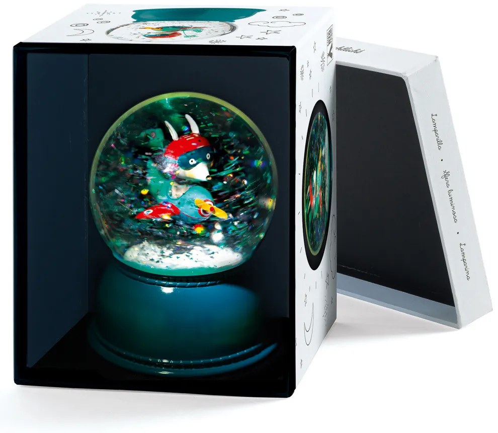 Luce notturna a forma di palla di neve - aereo