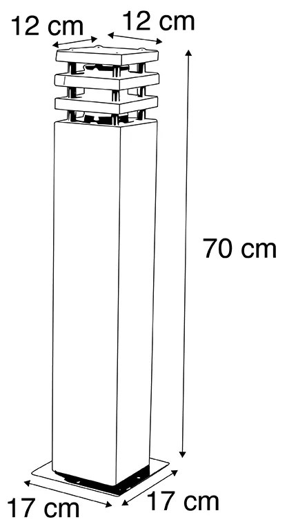 Lampada da terra moderna per esterni in pietra arenaria 70 cm - Grumpy