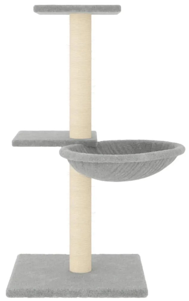 Albero per gatti con tiragraffi in sisal grigio chiaro 72 cm