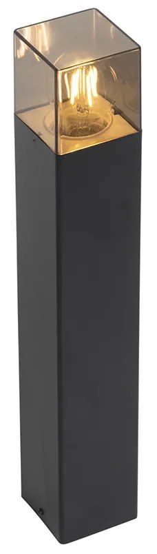 Lampada da esterno a terra nera 50 cm IP44 con vetro fumé - Denmark