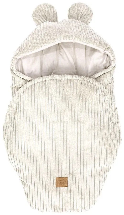 Copertina per neonati beige in velluto a coste 45x80 cm – Meowbaby