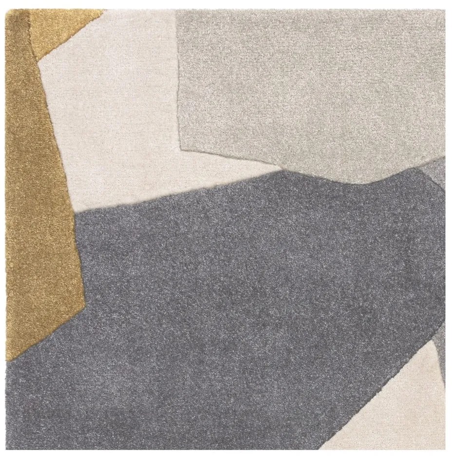 Tappeto in fibra riciclata tessuta a mano in giallo ocra e grigio 160x230 cm Romy - Asiatic Carpets