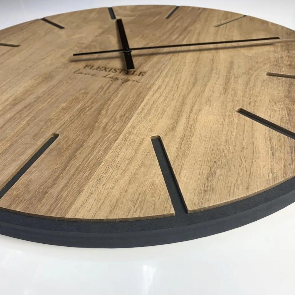 Grande orologio in legno di colore marrone 60cm