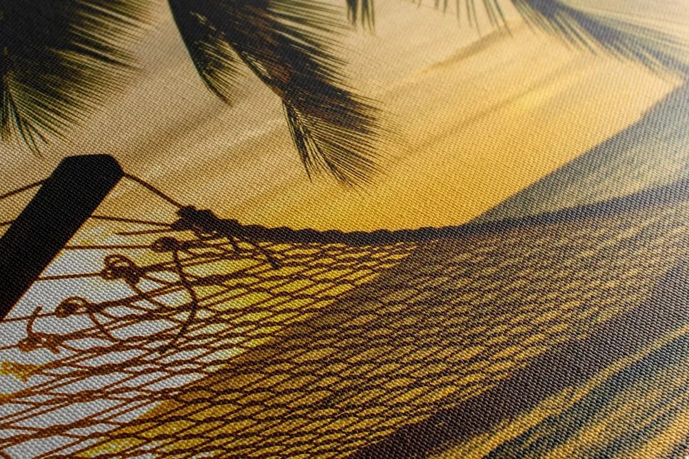 Quadro su tela – Amaca sulla spiaggia