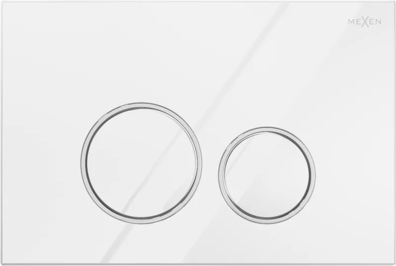 Mexen Fenix 05  pulsante di scarico, bianco lucido - 600500