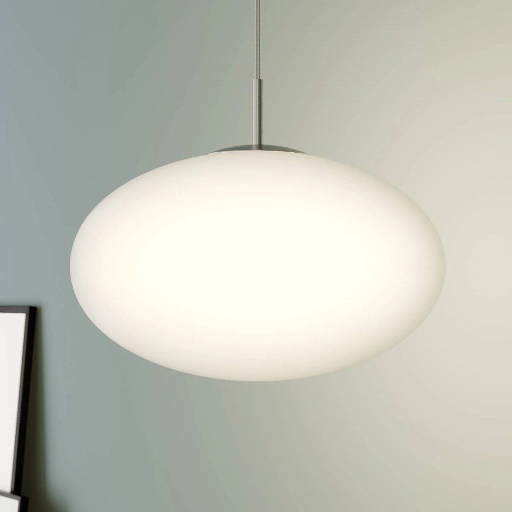 Lindby lampada a sospensione Sonika, Ø 40 cm, colore nichel, vetro, E27