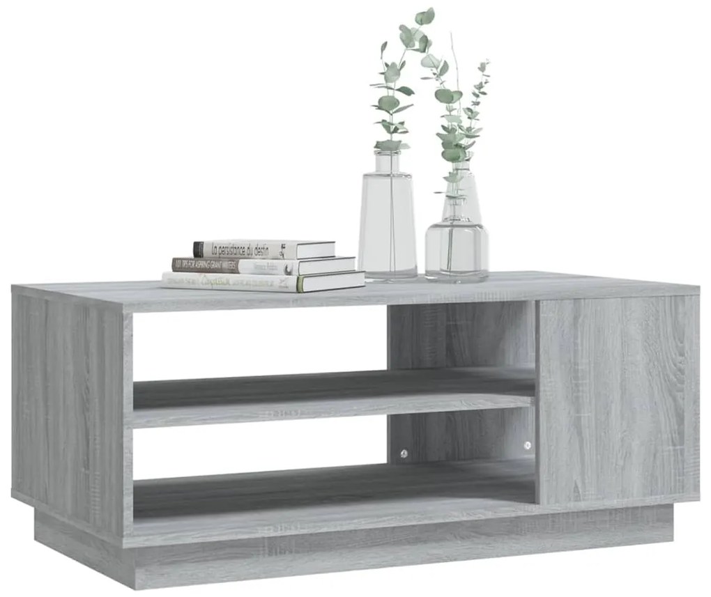 Tavolino da salotto grigio sonoma 102x55x43 cm in truciolato