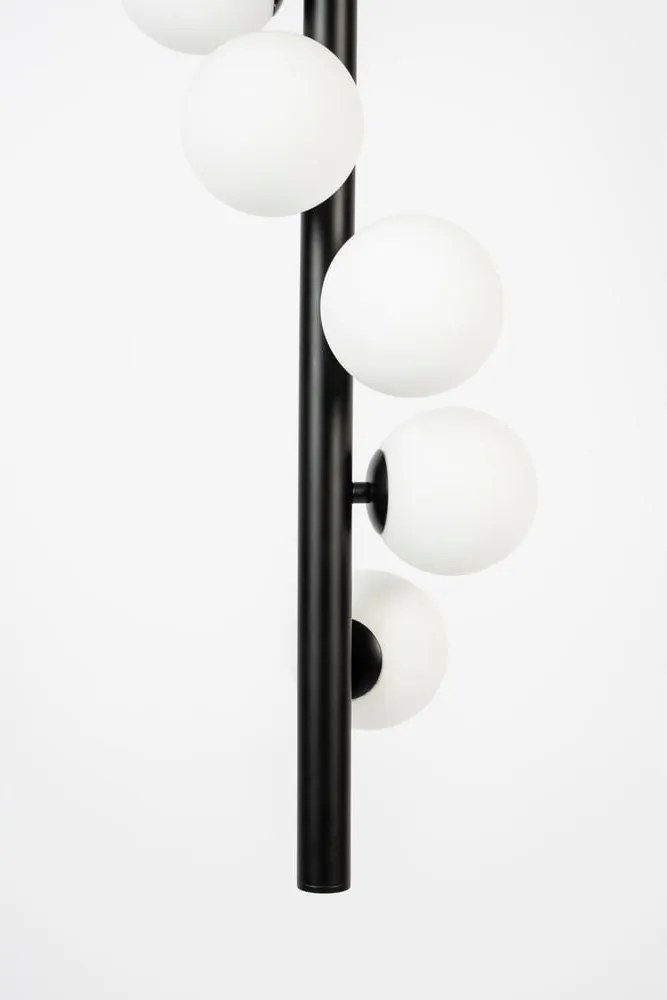 Lampadario bianco e nero con paralume in vetro con intensità regolabile ø 28 cm Monica – White Label