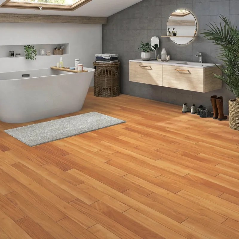 Parquet massello in teak naturale Elegance vetrificato TECK