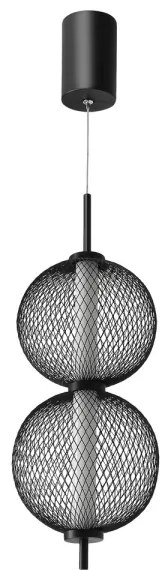 Lampada a sospensione LED su cavo PUMA LED/10W/230V Ø 14 cm nero