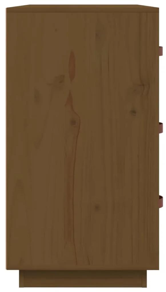 Credenza miele 80x40x75 cm in legno massello di pino