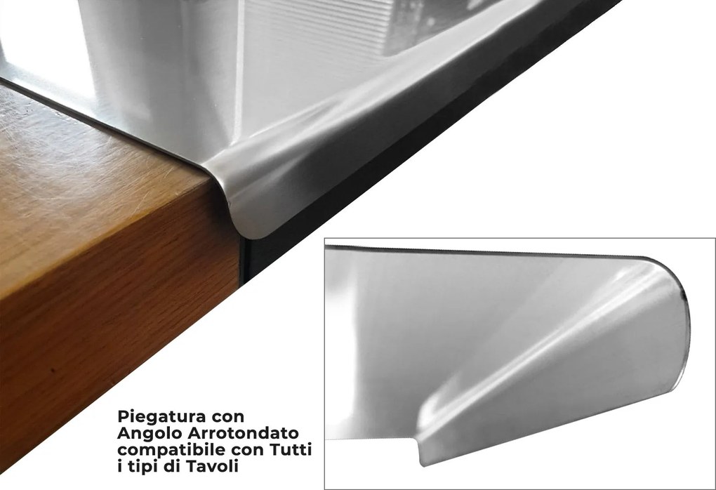 Tagliere Spianatoia per Alimenti 59,5x59 cm in Acciaio Inox Rocila...