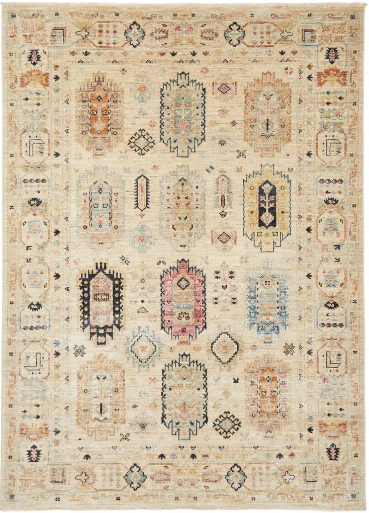 Samarkand Tappeto orientale 150 x 200 Beige (Pakistan) Annodato A Mano