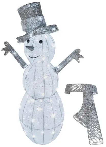 Decorazione natalizia a LED per esterno 80xLED/3,6W/230V IP44 82 cm pupazzo di neve