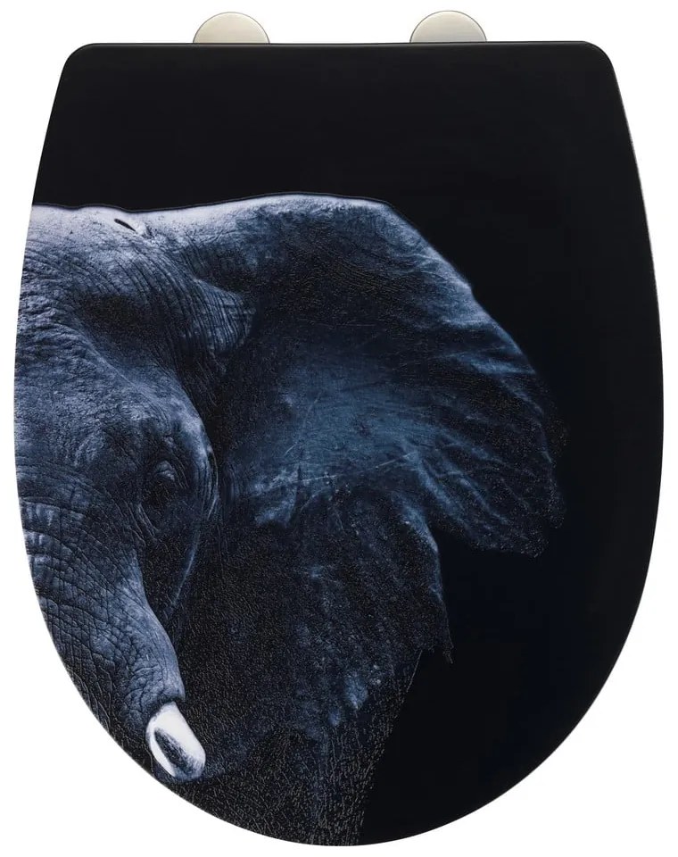 Sedile della toilette in acciaio inox nero Elephant - Wenko