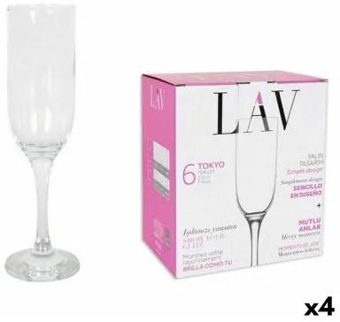 Set di Bicchieri LAV Tokyo (4 Unità) (210 ml)