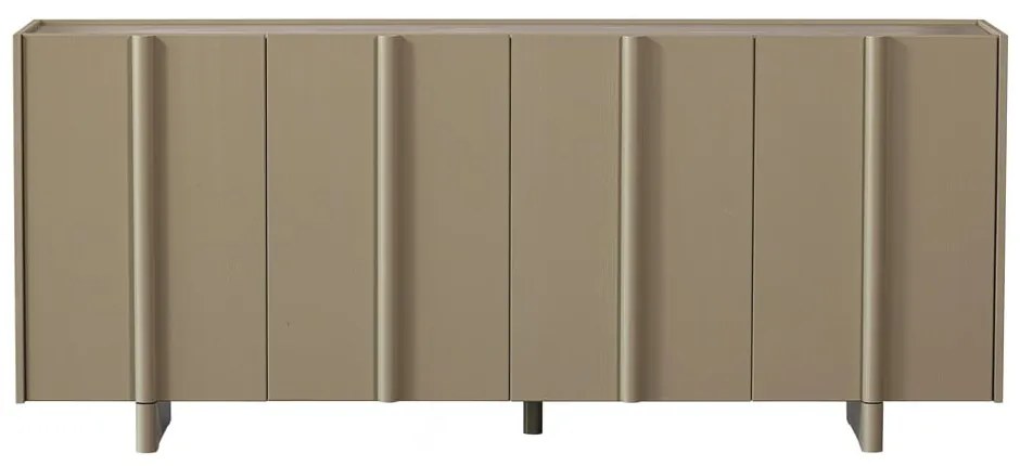 Cassettiera bassa beige in legno di pino 200x85 cm Basu - WOOOD