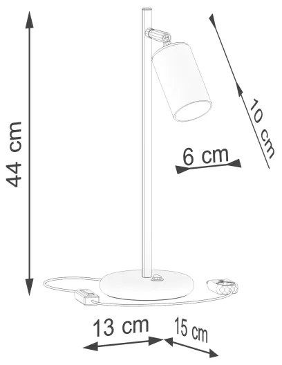 Sollux SL.1373 - Lampada da tavolo WINX 1xGU10/10W/230V nero/cromo