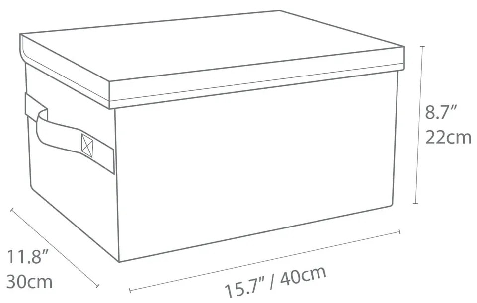 Contenitore beige Wanda, 30 x 20 cm - Bigso Box of Sweden