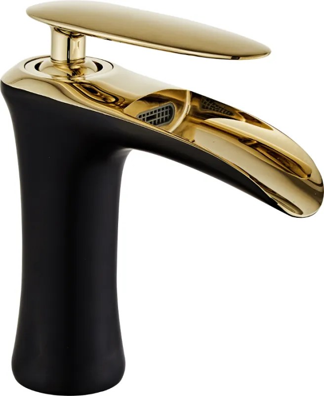 Mexen Lyra rubinetto da lavabo, nero/dorato - 745300-75