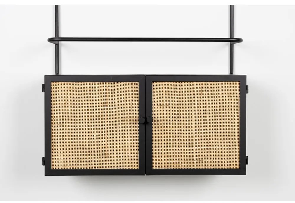 Portabottiglie in rattan nero 18x100 cm Guuji - White Label