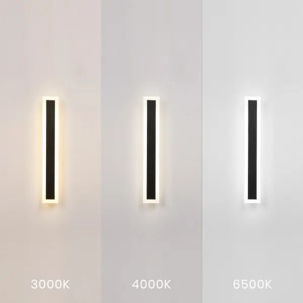 Applique LED da esterno WOW LED/20W/230V 3000/4000/6500K 60 cm IP54 nero