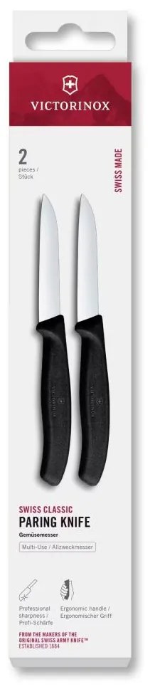 Victorinox - Set di coltelli da cucina per verdure SWISS CLASSIC 8 cm 2 pezzi nero