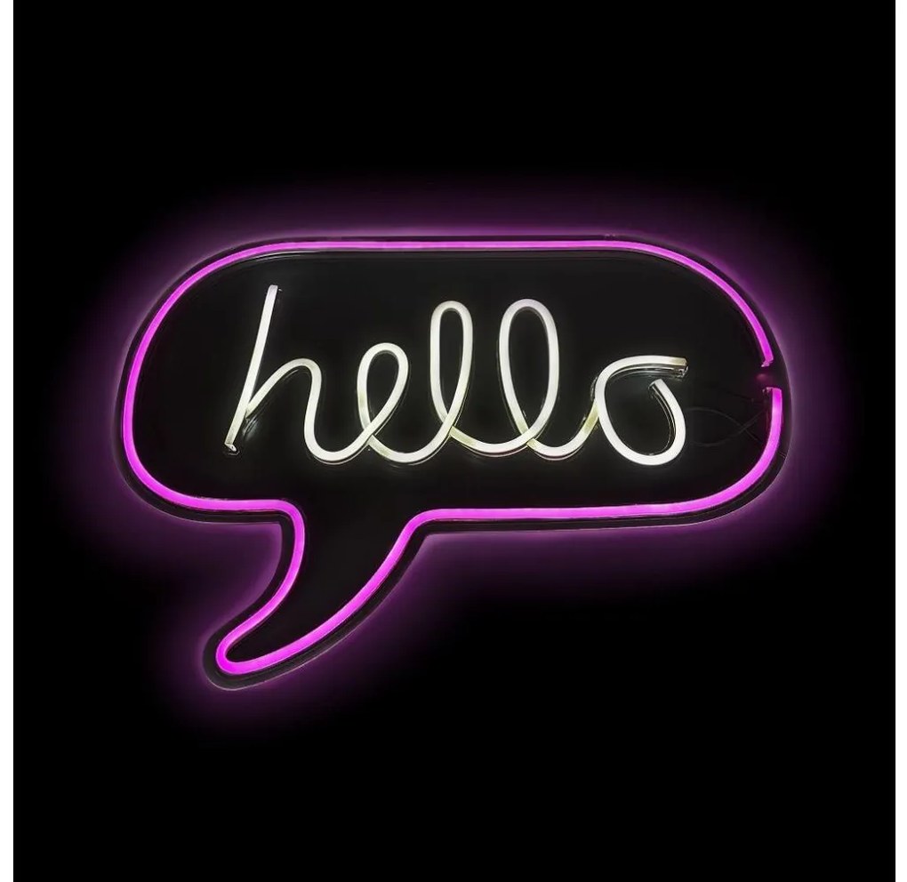 2Kids Toys - Decorazione da parete neon LED/5W/USB hello