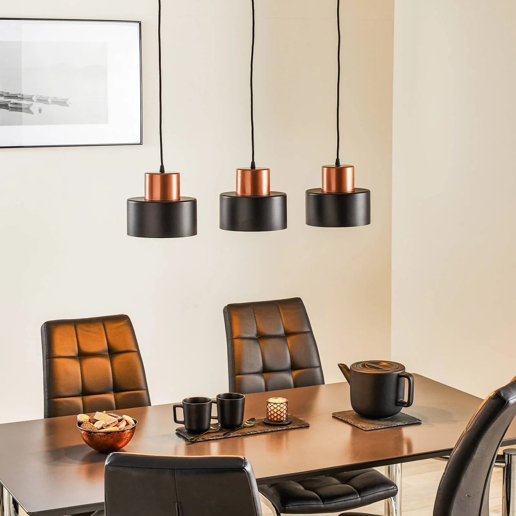 TEMAR LIGHTING Lampada a sospensione Olla, 3 luci, lunga