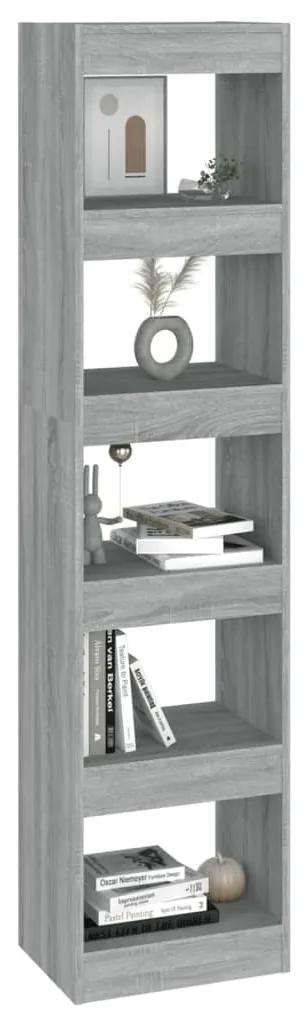 Libreria/divisorio grigio sonoma 40x30x166 cm