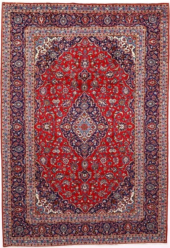 Kashan Tappeto 250 x 360 (Iran) Annodato A Mano