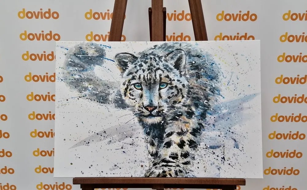 Quadro su tela – Leopardo disegnato