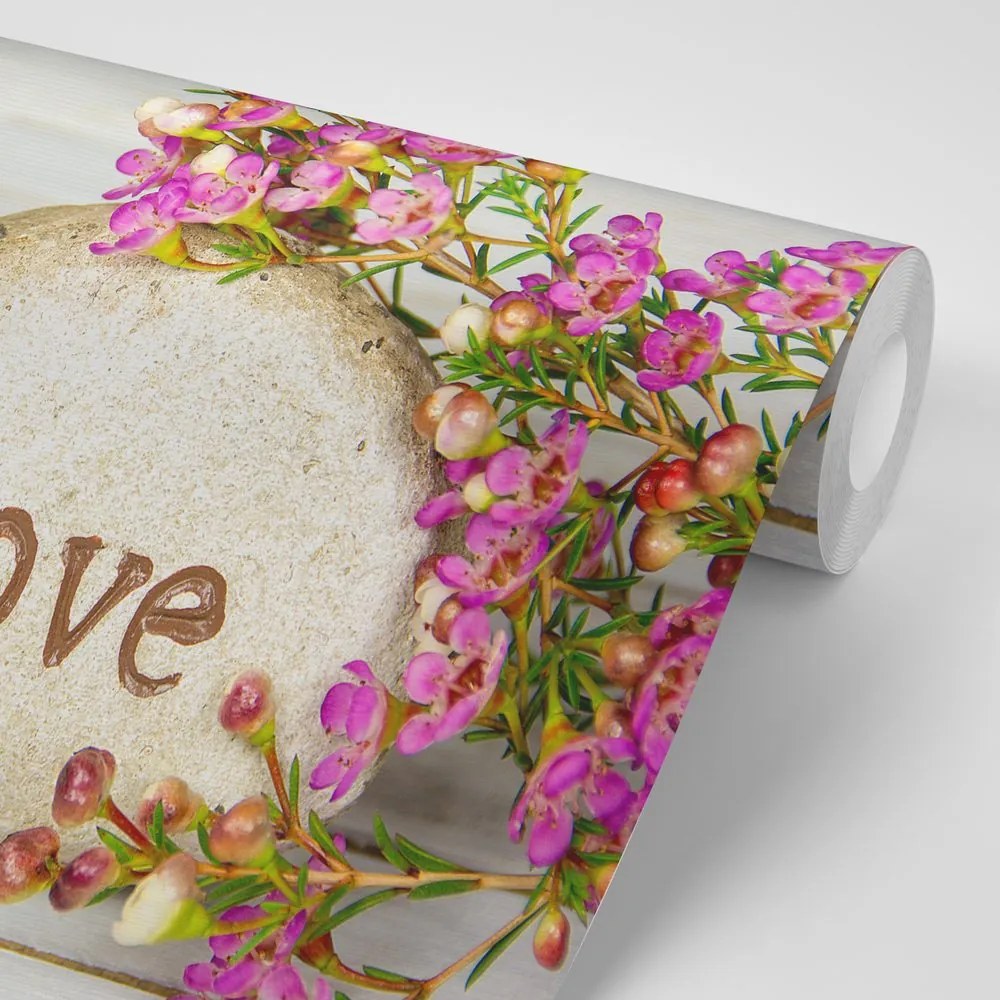 Carta da parati – Scritta su pietra Love