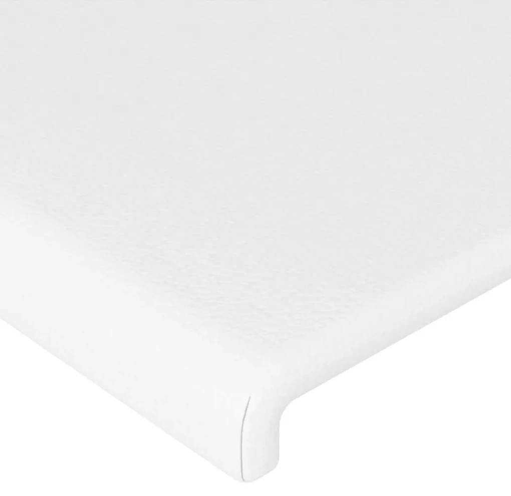 Testiera bianca 90x5x78/88 cm in similpelle