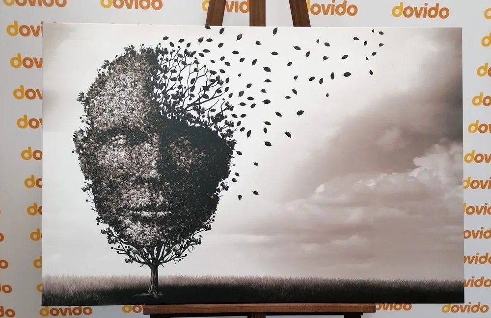 Stampa su tela – Volto astratto in forma di albero