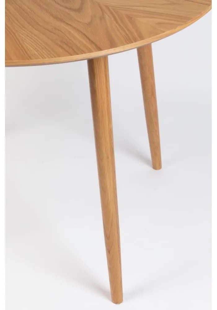 Tavolo da pranzo rotondo con piano in rovere ø 120 cm Fabio - White Label